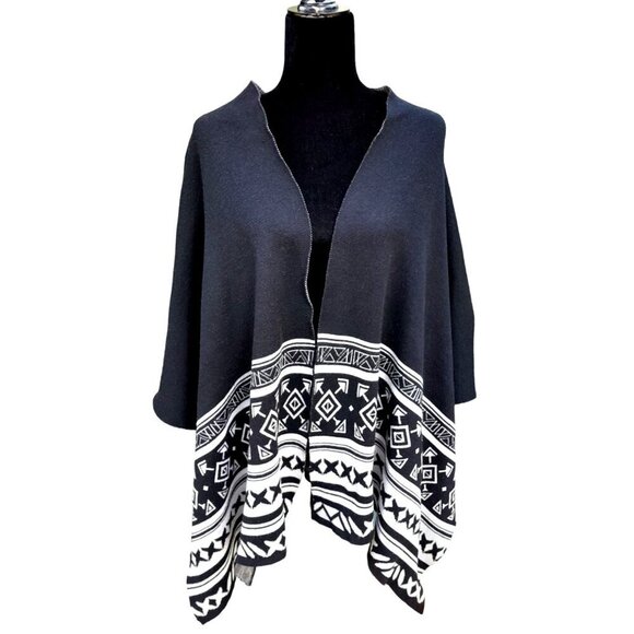 Love Tree Size M/L Aztec Southwestern Poncho Cape Shawl - Picture 1 of 6